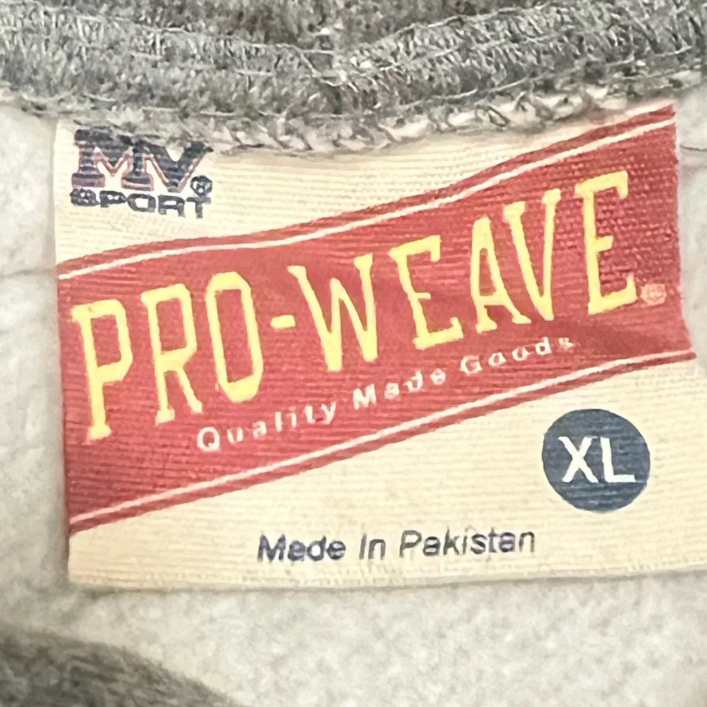 Vintage MV Sport Pro Wave Sweatshirt Hoodie Color Graphite Size XL - Picture 4 of 6